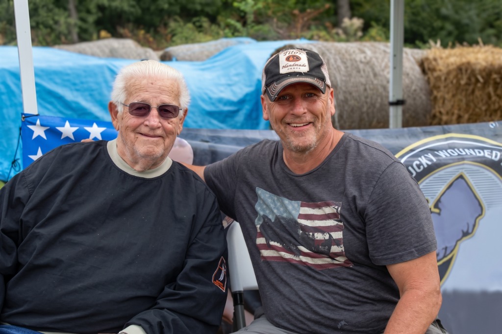 Patriarch Bill Chmela (Age 92, USAF Veteran) and Founder John Chmela at Queenslake Horse Farm